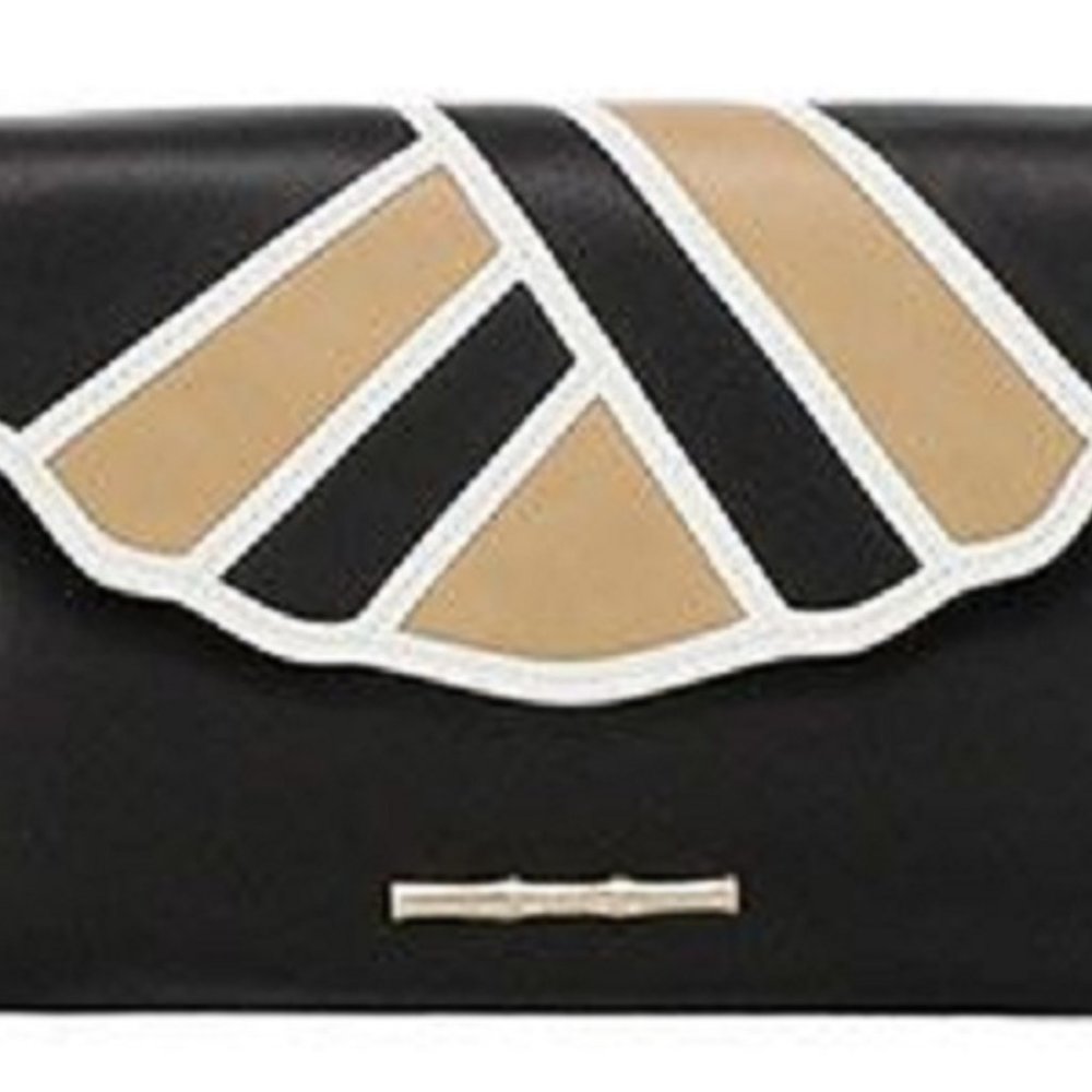 Elaine Turner Izzy Leather Foldover Clutch Bag